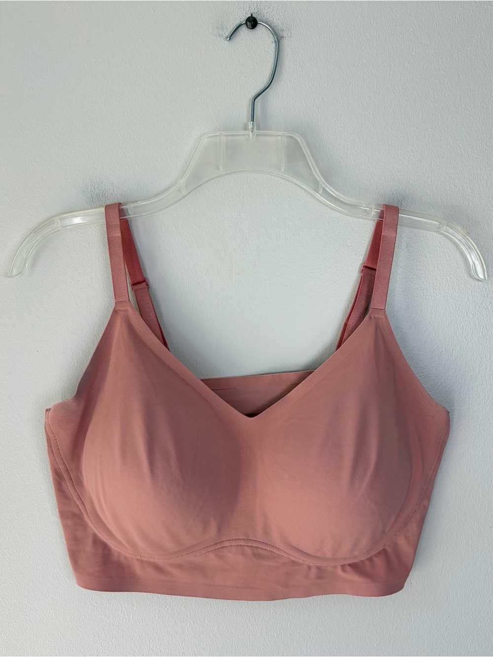 True & Co. Rose Clay Wireless Padded Bralette Bra Stretchy Comfortable Seamless